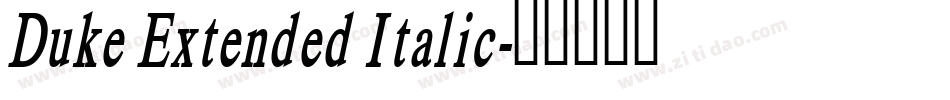 Duke Extended Italic字体转换